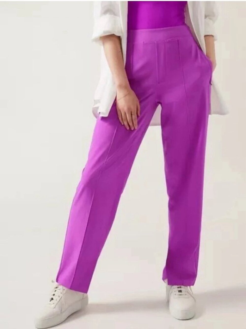 NEW Athleta Jazzy Purple Lightweight Stretch Vienna Slim Pants